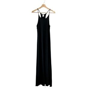 Prairie Underground Racerback Maxi Dress Black Organic Cotton Size XS Minimalist